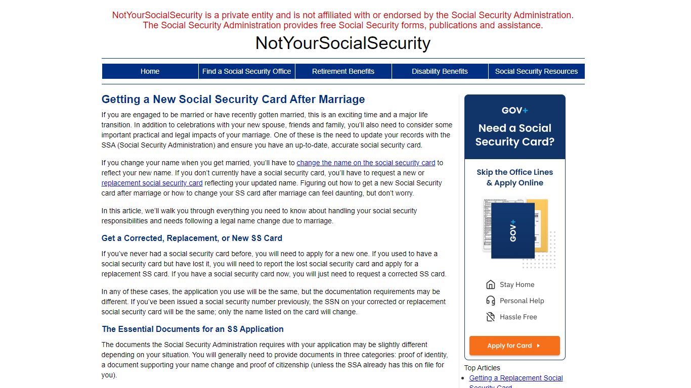 Getting a New Social Security Card After Marriage